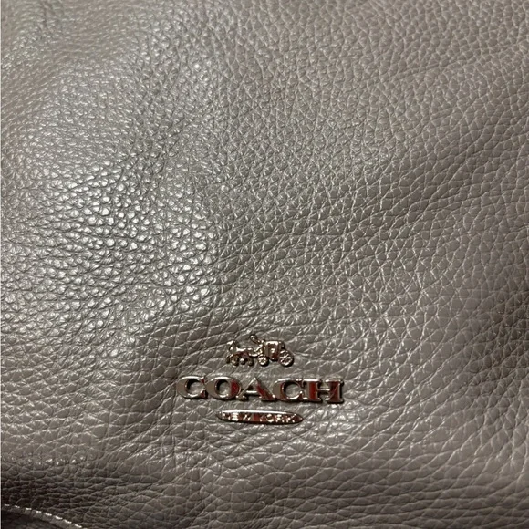 Coach Gray Leather Shoulder Bag - Picture 3 of 10